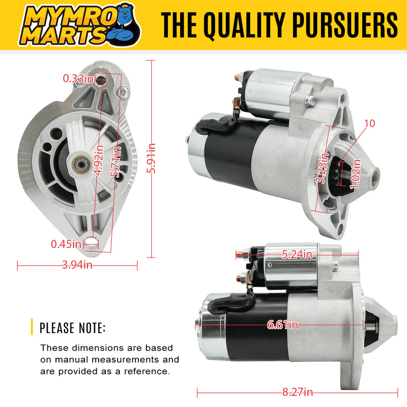 Cargue la imagen en el visor de la galería, New Starter Replacement For Jeep Cherokee Grand Cherokee TJ Wrangler 4.0 4.0L 99 00 01 02 1999 2000 2001 2002 336-1691A 56041012AB 56041012AC 56041012AD, SMT0077, 41048052, 41048052R - Electrical Parts > Starter Motor from MyMROmarts