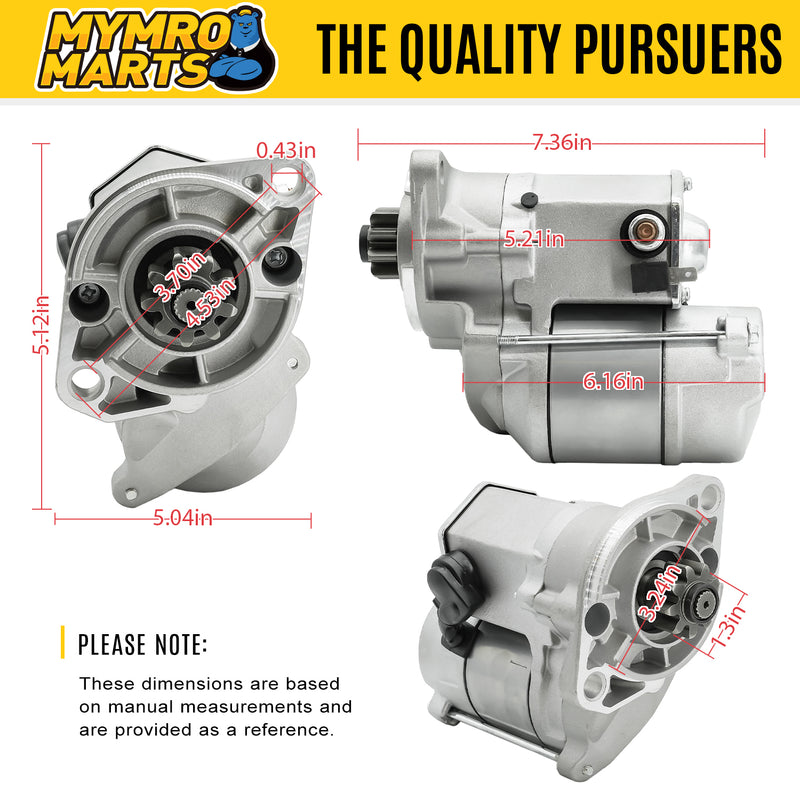 Lataa kuva gallerian katseluohjelmaan Starter For Kubota Diesel Engines V1301/2 V1501/2 V1701/2 V1901/2 17298-63010 17298-63011 17298-63013 17311-63010 17311-63012 17331-63010 17331-63011-For KUBOTA - Electrical Parts > Starter Motor from MyMROmarts