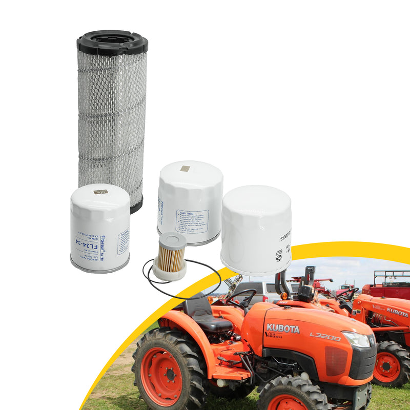Load image into Gallery viewer, Filter Kit HH164-32430 6A320-59930 TA040-93230 TA040-93220 HH3A0-82623 HHK70-14070 for Kubota Tractor L2800 L3200 L3400 L3700SU L3800 (HST) L2501 H HST - Engine Maintenance Parts > Filter Kits from MyMROmarts