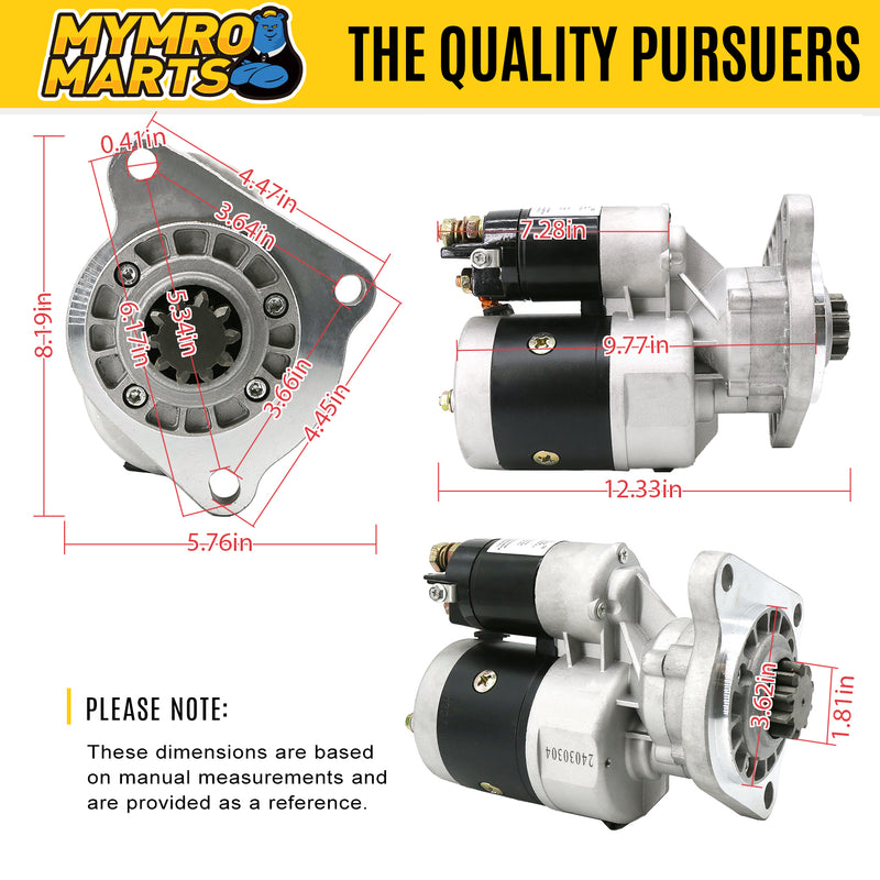 Load image into Gallery viewer, Gear Reduction Starter 82005342 83949348 83981923 for New Holland Tractor 2000 3000 4000 5000 - Electrical Parts > Starter Motor from MyMROmarts