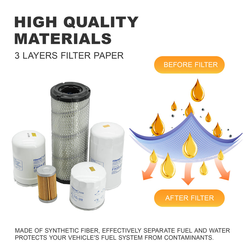 Load image into Gallery viewer, Filter Kit HH164-32430 HHTA0-37710 15521-43160 11013-7020 HHTA059900 for Kubota Tractor L3010 L3830 L3540 L3940 L4240 L4400HST L3240HST L3540HST L3940HST L4240HST - Engine Maintenance Parts > Filter Kits from MyMROmarts