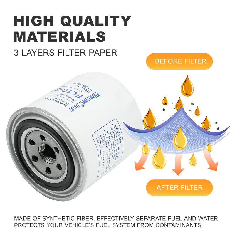 Load image into Gallery viewer, 4Pcs Oil Filter HH1C0-32430 Replacement for Kubota Loader SVL75 SVL75C SVL90 SVL95 Excavator KX057 KX080 KX91 - Engine Maintenance Parts > Oil Filter from MyMROmarts