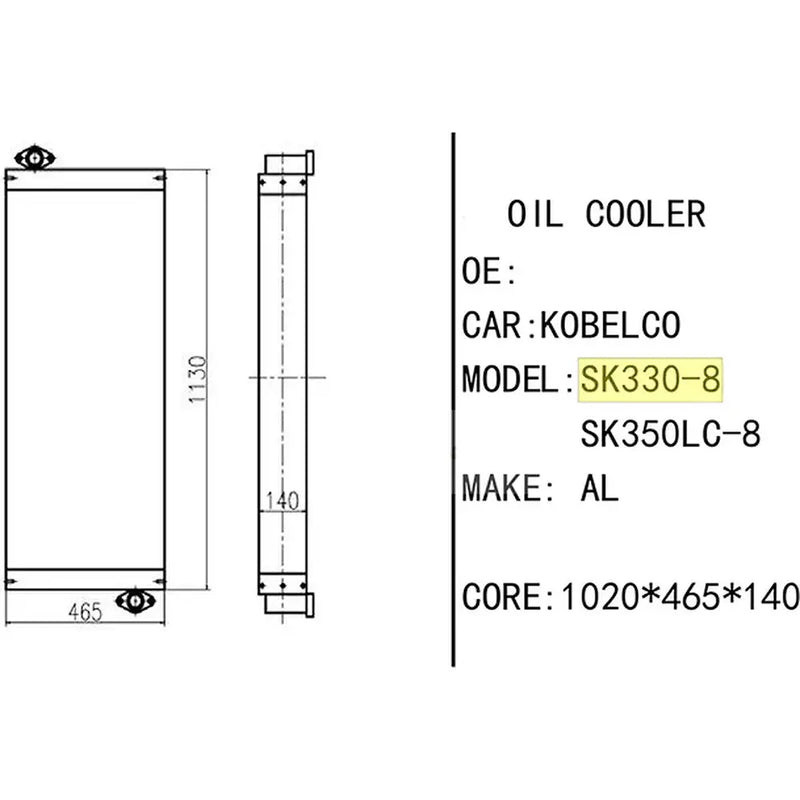 Load image into Gallery viewer, Oil Cooler LC05P00043S002 for Kobelco SK330-8 SK350LC-8 Excavator from MyMROmarts