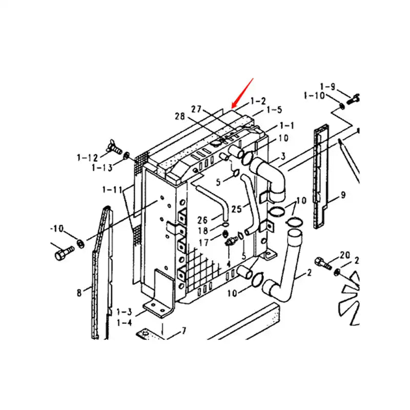 Cargue la imagen en el visor de la galería, Oil Cooler 11E8-4103 for Hyundai Old Crawler Excavator R320LC from MyMROmarts