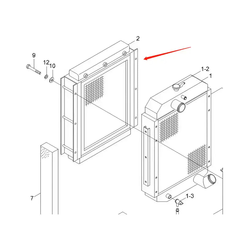 Cargue la imagen en el visor de la galería, Oil Cooler 11N4-43520 for Hyundai Excavator R150-7 R140-7 from MyMROmarts