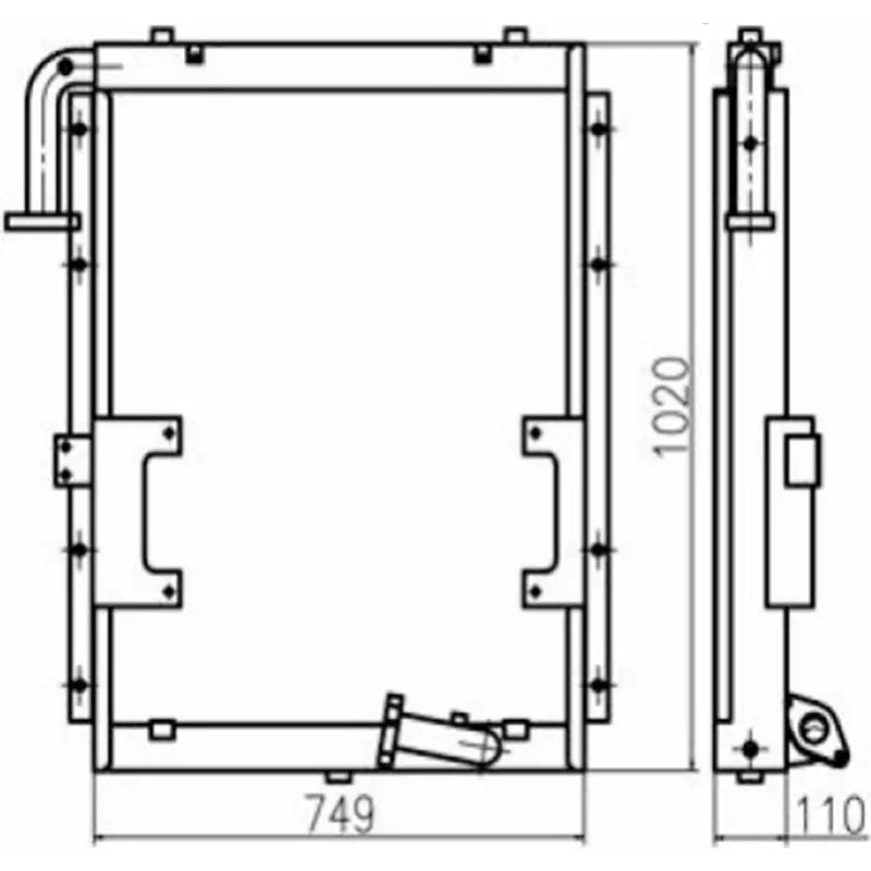 Cargue la imagen en el visor de la galería, Oil Cooler 11N6-40031 11N6-46030 for Hyundai Excavator R210-7 R210LC-7H R215-7 R220LC-7H from MyMROmarts