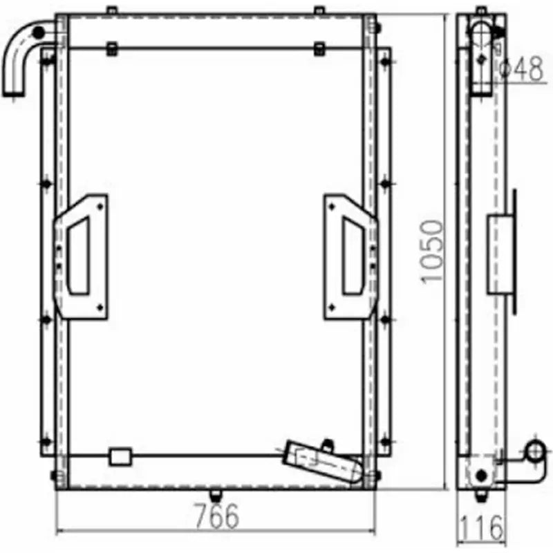 Load image into Gallery viewer, Oil Cooler 11N8-40222 11N8-42121 for Hyundai Excavator R305-7 R290LC-7 R290LC-7H from MyMROmarts