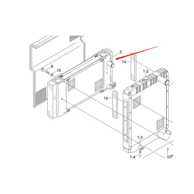 Load image into Gallery viewer, Oil Cooler 11NA-40064 for Hyundai Excavator R370-7A R360LC-7 R360LC-7A from MyMROmarts