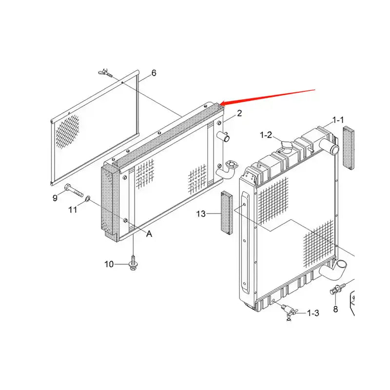 Load image into Gallery viewer, Oil Cooler 11N8-43204 for Hyundai Excavator R290LC-7 R250LC-7A R290LC-7A from MyMROmarts