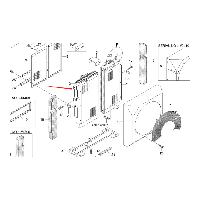 Load image into Gallery viewer, Oil Cooler 11Q6-40640 11Q6-40641 for Hyundai Excavator R210LC-9 R210NLC-9 R250LC-9 R210W-9 from MyMROmarts