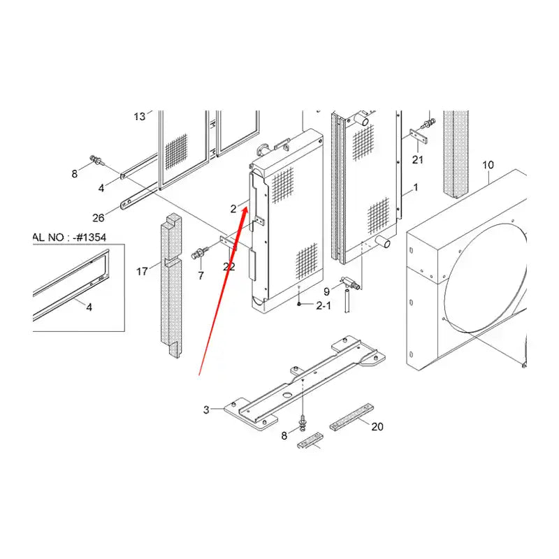Load image into Gallery viewer, Oil Cooler 11Q8-41031 for Hyundai Excavator R290LC-9 from MyMROmarts