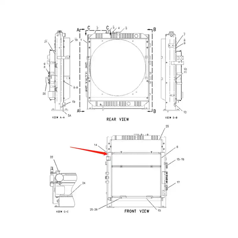Carica immagine in Galleria Viewer, Oil Cooler 1968076 for Caterpillar CAT E325C Excavator from MyMROmarts
