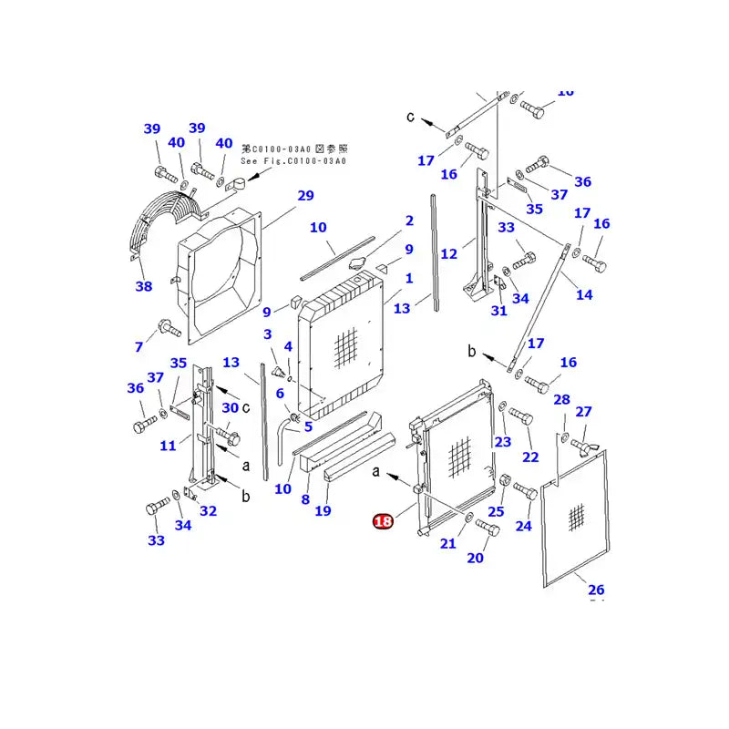 Load image into Gallery viewer, Oil Cooler 203-03-61211 for Komatsu PC130-6G PC130-6 PC120-6S PC120-6J PC120-6H PC120-6 from MyMROmarts