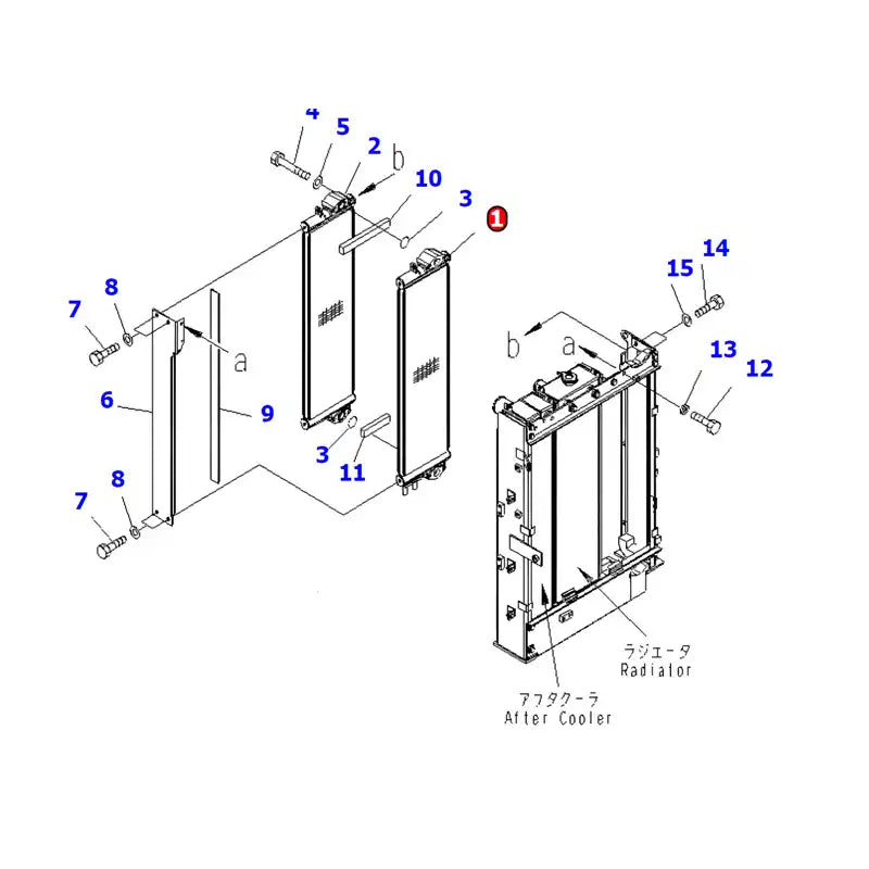 Load image into Gallery viewer, Oil Cooler 203-03-71130 203-03-71140 for Komatsu Excavator PC130-7 in USA from MyMROmarts