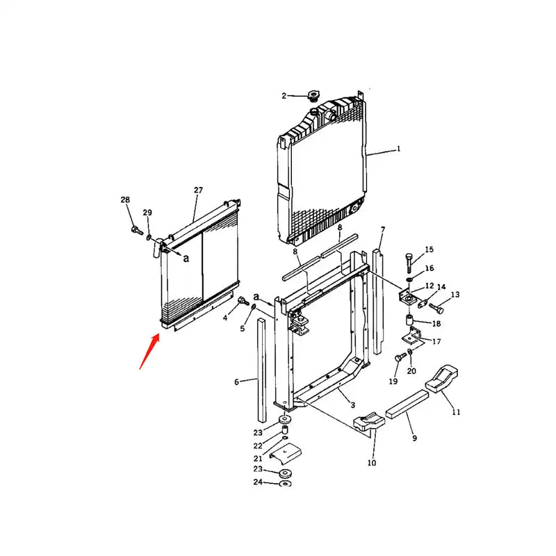 Load image into Gallery viewer, Oil Cooler 205-03-83130 for Komatsu PC200-3 PC200LC-3 Excavator from MyMROmarts