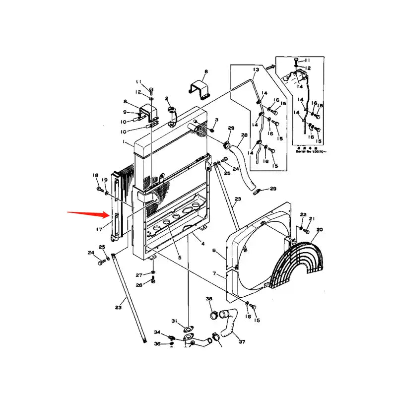 Load image into Gallery viewer, Oil Cooler 206-03-42131 for Komatsu PC220-1 PC220-2 Excavator from MyMROmarts