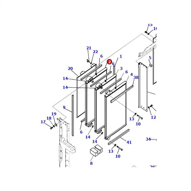 Load image into Gallery viewer, Oil Cooler 208-03-75140 208-03-75150 208-03-75160 for Komatsu PC400-8 PC450-8 PC550LC-8 Excavator from MyMROmarts