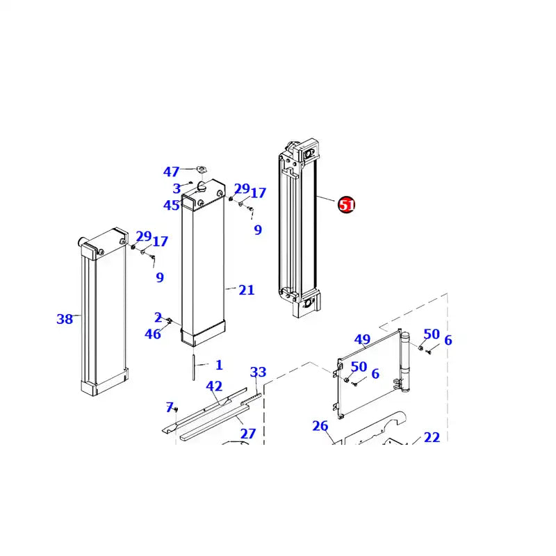 Load image into Gallery viewer, Oil Cooler 20E-03-31211 for Komatsu PW140-7 Excavator from MyMROmarts