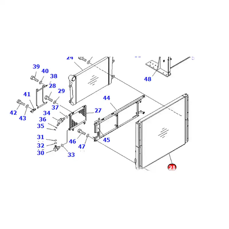 Load image into Gallery viewer, Oil Cooler 22B-03-11121 for Komatsu PC158USLC-2 PC158US-2 PC138USLC-2 PC138US-2 PC128UU-2 JT150-1 from MyMROmarts