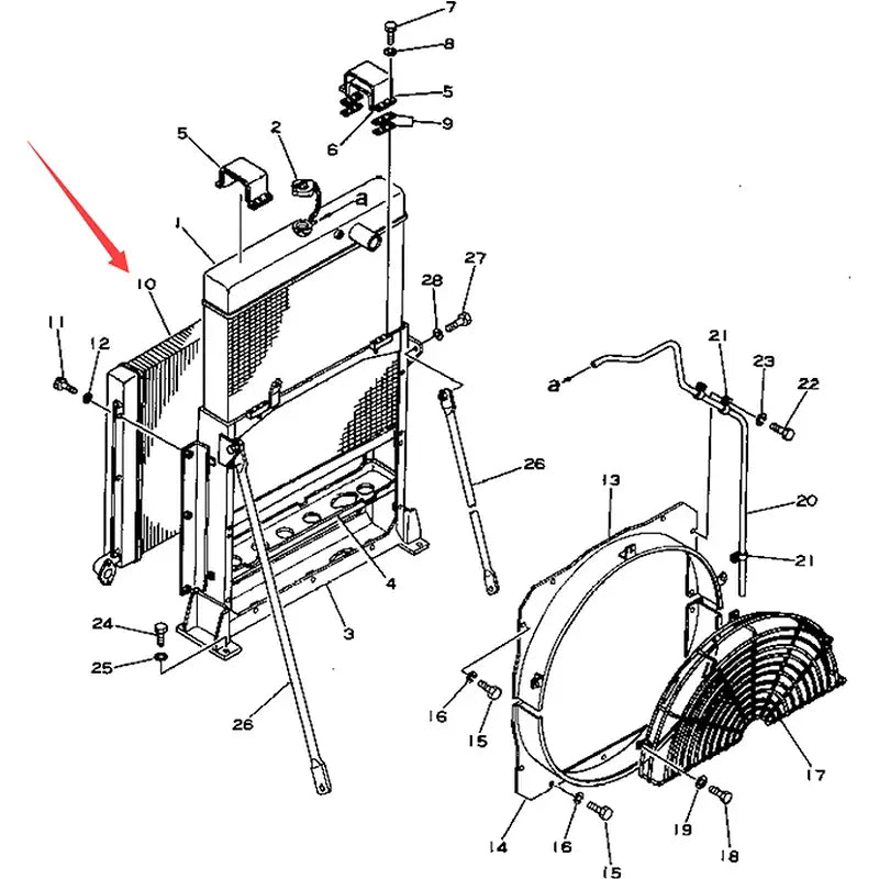 Afbeelding laden in Galerijviewer, Oil Cooler 22M-03-11212 22M-03-11211 for Komatsu PC45MRX-1 PC45MR-1 PC40MRX-1 PC40MR-1 from MyMROmarts