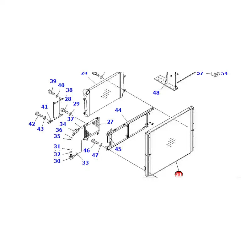 Carica immagine in Galleria Viewer, Oil Cooler 22U-03-11810 for Komatsu PC228USLC-2 PC228US-2 PC228US-1T from MyMROmarts