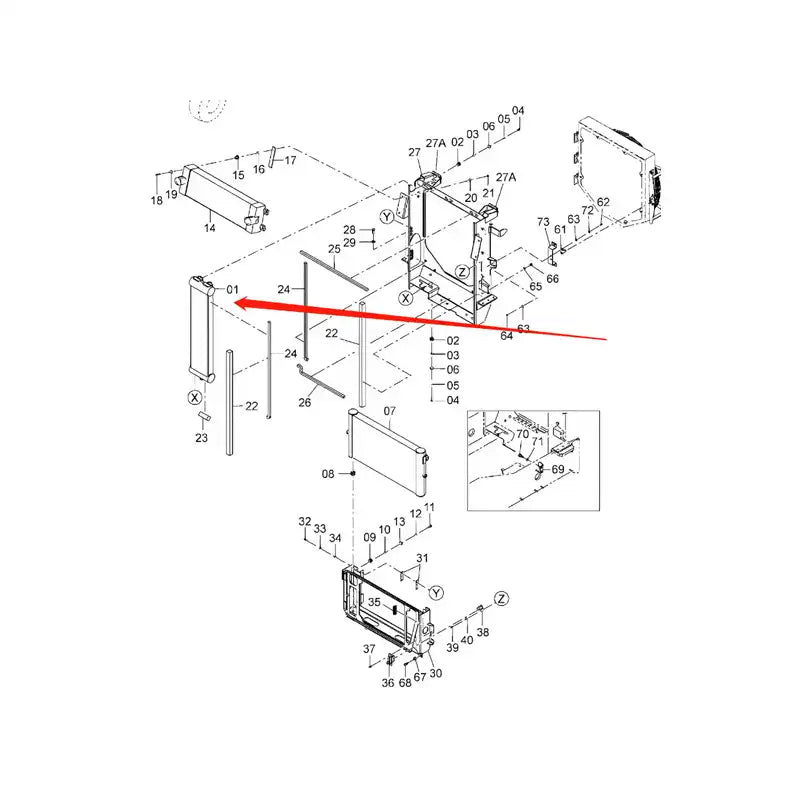Load image into Gallery viewer, Oil Cooler 263G2-12212 for Hitachi Excavator ZW220 from MyMROmarts
