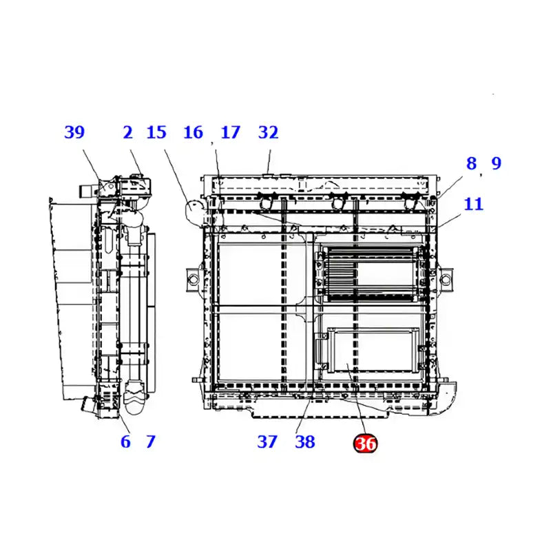Load image into Gallery viewer, Oil Cooler 4230331321 for Komatsu WA380-5 WA400-5 HD465-7R HD605-7E0 HD605-7R from MyMROmarts