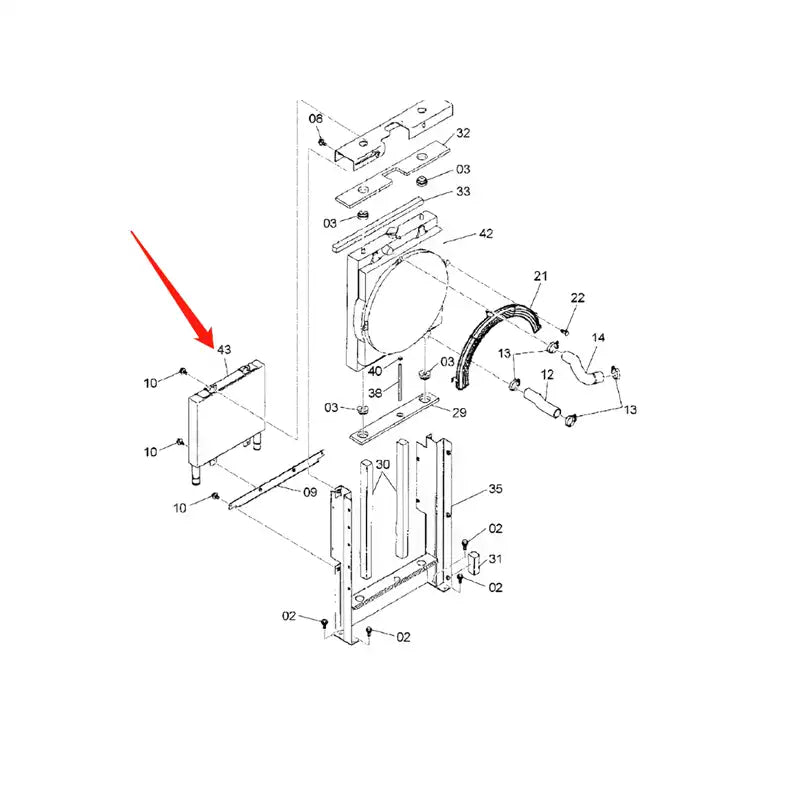 Load image into Gallery viewer, Oil Cooler 4464826 for Hitachi Excavator ZAX70 from MyMROmarts