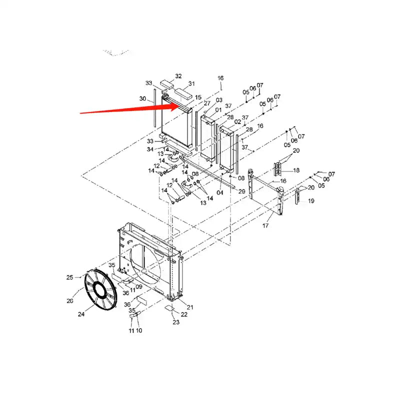 Chargez l'image dans la visionneuse de la galerie, Oil Cooler 4654986 for Hitachi Excavator ZX650LC-3 ZX670LC-5G ZX670LCH-3 ZX670LCH-5G ZX670LCR-3 ZX670LCR-5G from MyMROmarts