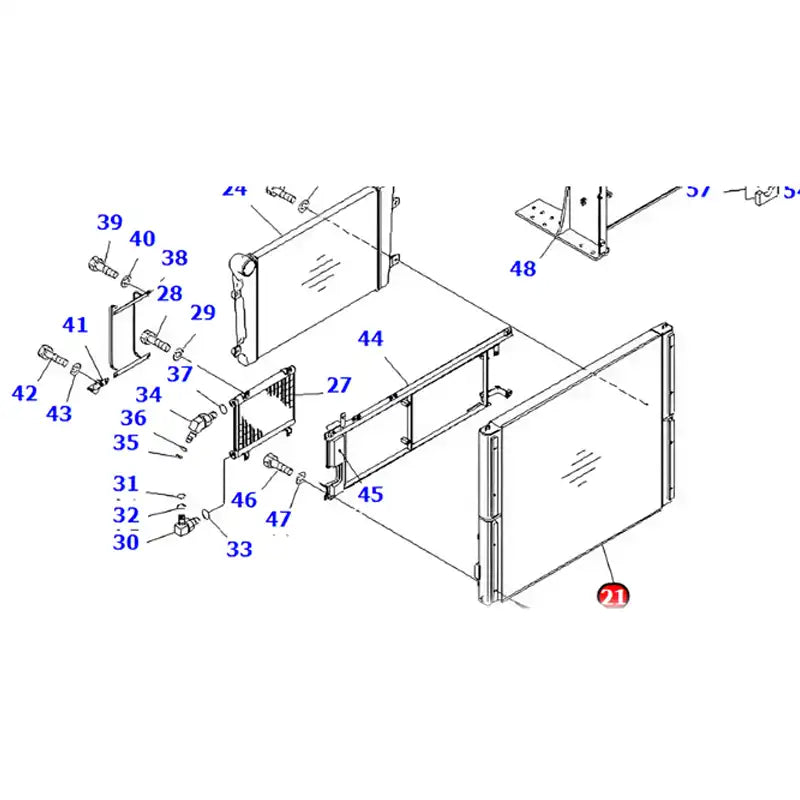Load image into Gallery viewer, Oil Cooler 600-651-1412 for Komatsu S6D108E-2A-S6 S6D108E-2A-N6 S6D108-1G-6 Engine PC200-3 Excavator from MyMROmarts