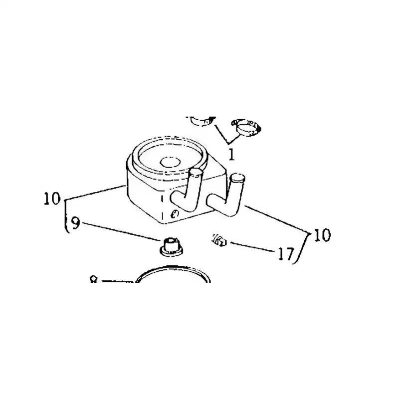 Load image into Gallery viewer, Oil Cooler AR64415 for John Deere 310 350B 440 444 540 5420 544 940 Engine 3.9L 950 960 DZ07 from MyMROmarts