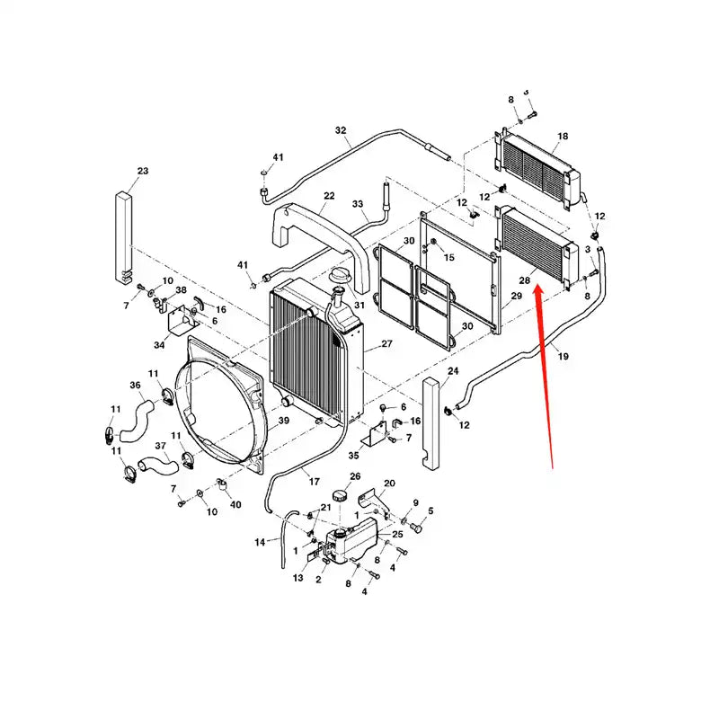 Load image into Gallery viewer, Oil Cooler SJ10869 for John Deere Tractor 1054 1204 1354 1404 904 from MyMROmarts
