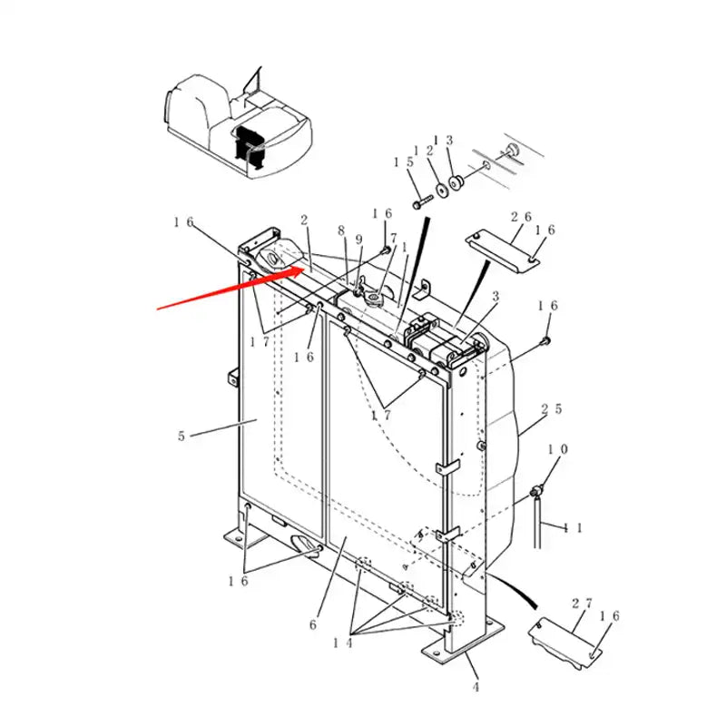 Cargue la imagen en el visor de la galería, Oil Cooler YN05P00058S002 for Kobelco SK210-8 SK200-8 Excavator from MyMROmarts
