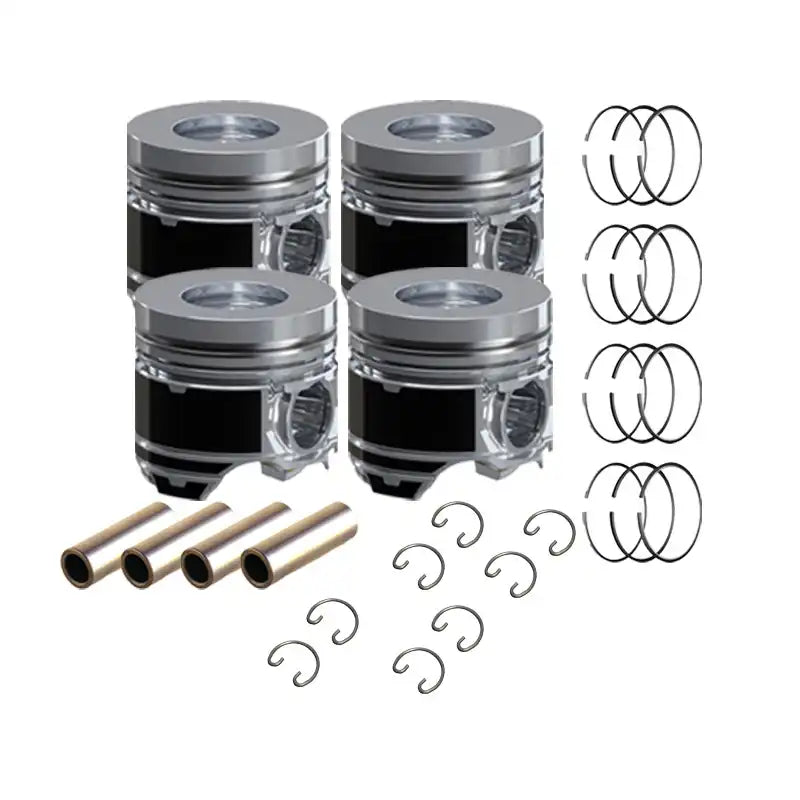 Cargue la imagen en el visor de la galería, Piston Kit With Ring Set YM129902-22080 YM129903-22050 for Komatsu Wheel Loader WA75-3 WA85-3 Yanmar Engine 4TNE98 Komatsu Engine 4D98E - Engine Parts > Crankshafts & Connecting Rod Components > Piston Ring from MyMROmarts