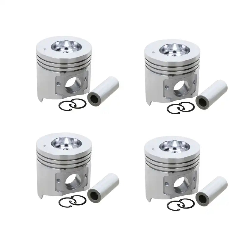 Load image into Gallery viewer, Piston 4 Units 1 Set For Komatsu Midi Excavator PC70FR-1 PC75R-1 PC75R-2 Yanmar Engine 4TNE98 Komatsu Engine 4D98E - Engine Parts > Crankshafts & Connecting Rod Components > Piston from MyMROmarts