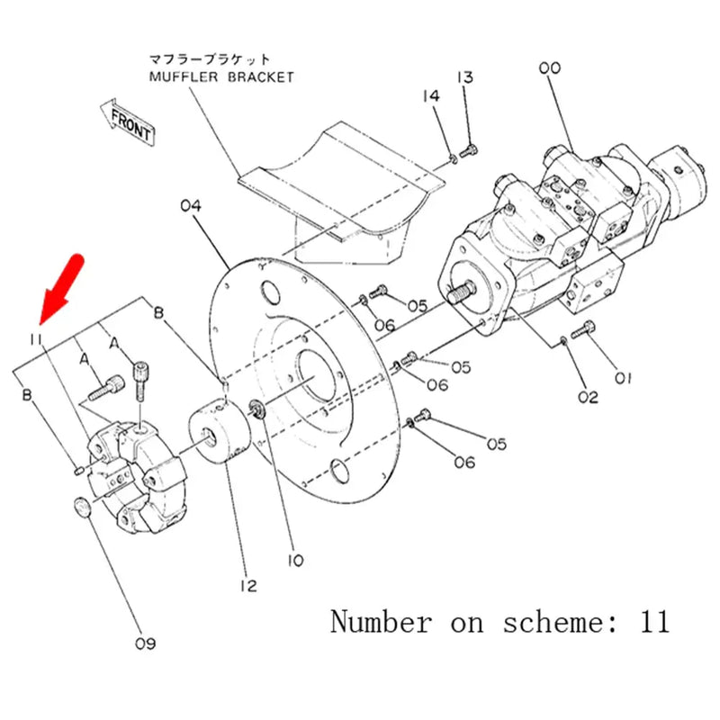 Load image into Gallery viewer, Pump Coupling Assy 4157853 For Hitachi Excavator EX60 EX60G EX60SR EX60UR EX60WD EX90 from MyMROmarts