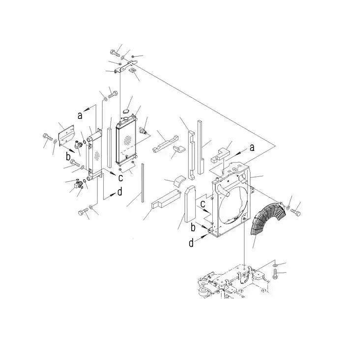 Afbeelding laden in Galerijviewer, Engine Radiator 22K-03-21111 for Komatsu Excavator PC20MR PC22MR PC26MR from MyMROmarts