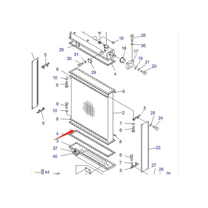 Load image into Gallery viewer, Engine Radiator Core Assy 17A-03-00010 for Komatsu Bulldozer D155A-3 D155A-5 D155AX-5 D155AX-5 from MyMROmarts