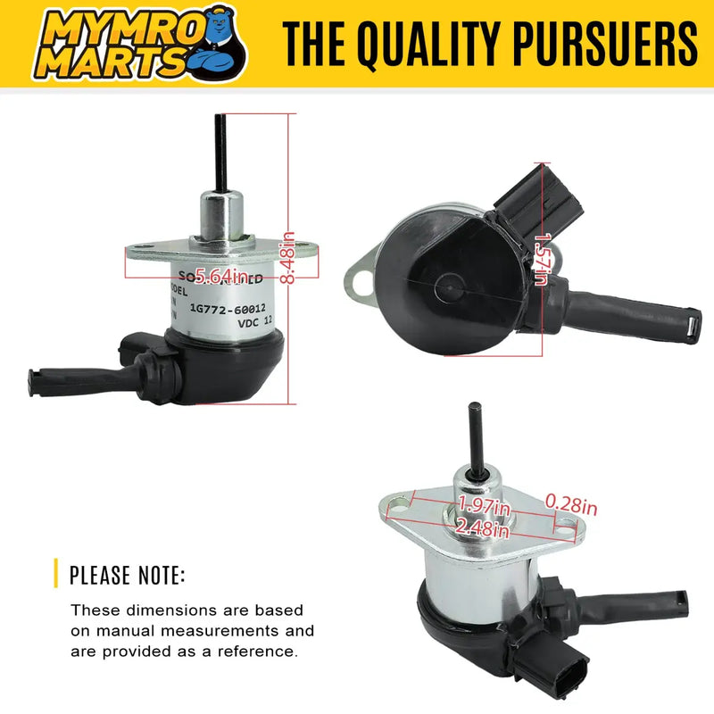 Load image into Gallery viewer, Shut down Stop Solenoid Valve 1G772-60014 for Kubota Engine V3300 V3600 V3307 from MyMROmarts