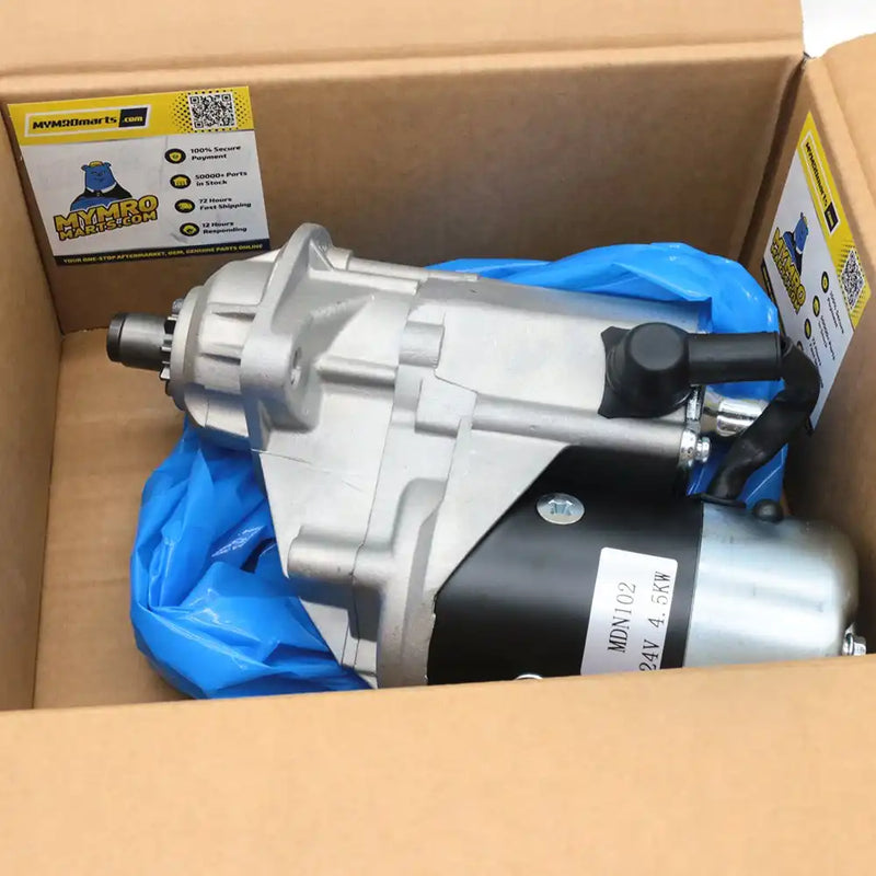 Afbeelding laden in Galerijviewer, Starter Motor 3863128 LRS02736 for CUMMINS S6D102 6BTAA for KOMATSU - Electrical Parts > Starter Motor from MyMROmarts