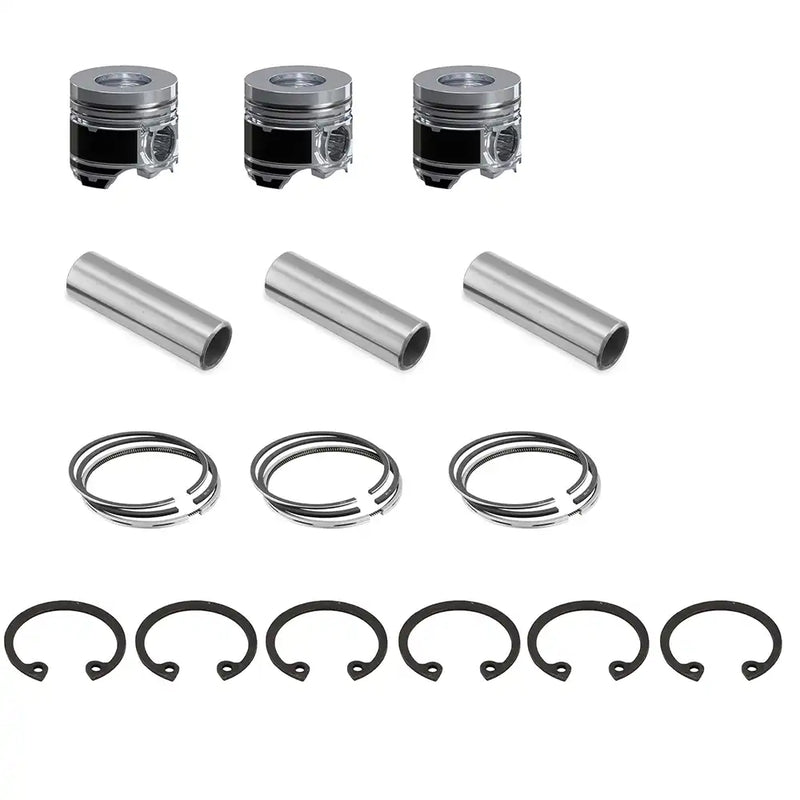 Load image into Gallery viewer, STD 3 Set Piston With Ring for Yanmar 3D66 3TN66 3TNV66 3TNA66 3TNE66 Engine Komatsu - Engine Parts > Crankshafts & Connecting Rod Components > Piston from MyMROmarts