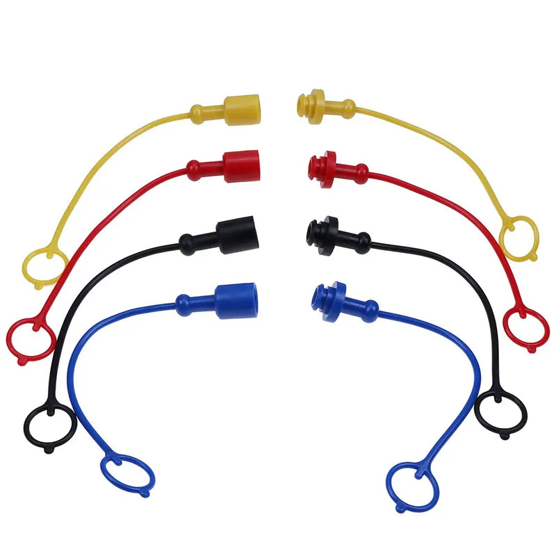 Load image into Gallery viewer, Switch 8 Pack Hydraulic Quick Coupler Dust Cap & Plug Set fits 1/4' ISO for John Deere 120R D120 D160 H120 H160 H165 X950R 54D 60D 1023E 1025R 1026R 2025R 2026R 2032R 2036R 2038R 2305 2320 2720 2520 - Hydraulic Parts from MyMROmarts