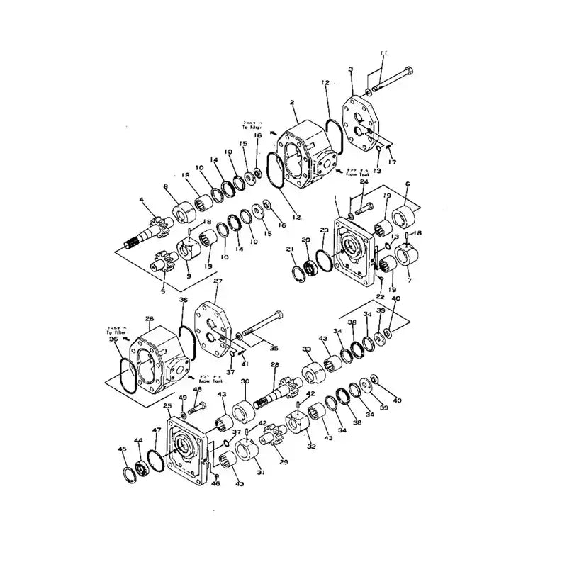 Load image into Gallery viewer, Switch Pump 705-51-32000 For Komatsu Wheel Loader 540B-1 540-1 - Hydraulic Parts > Hydraulic Pump from MyMROmarts
