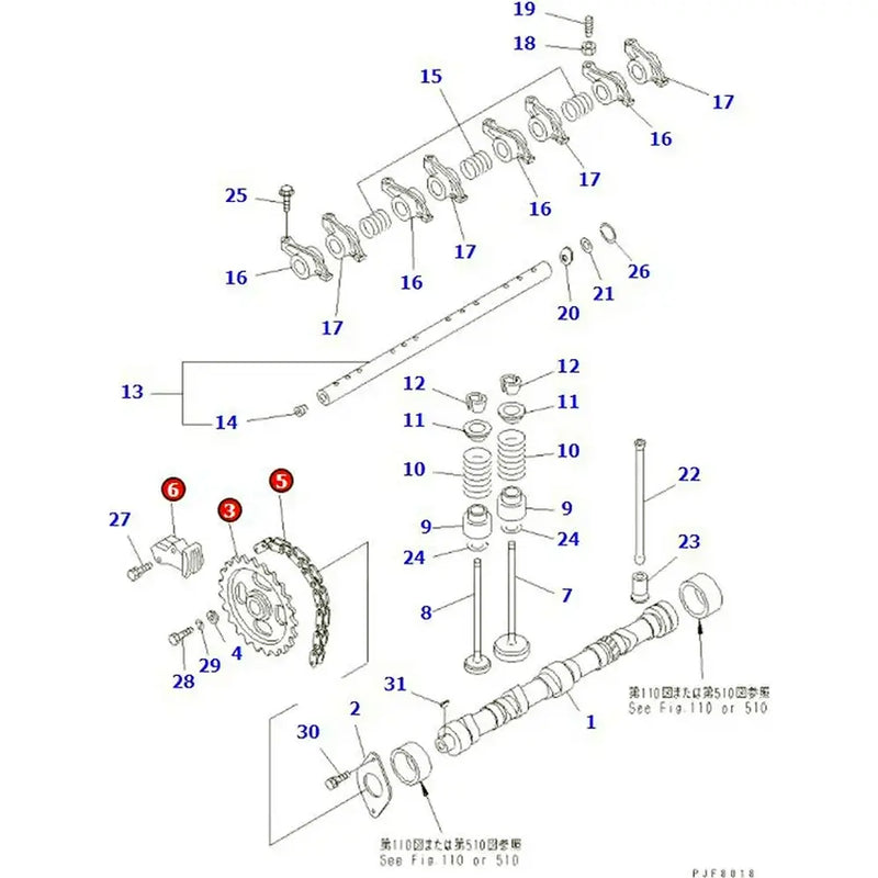 Load image into Gallery viewer, Timing Repair Kit for Nissan K21 K25 Forklift Engine Repair Timing Gear from MyMROmarts