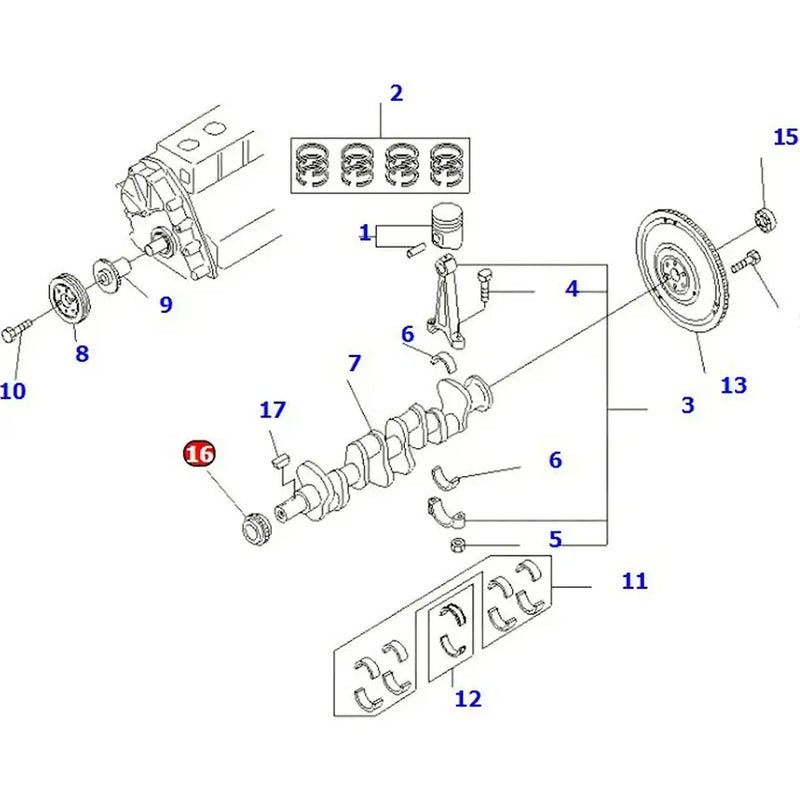 Load image into Gallery viewer, Timing Repair Kit for Nissan K21 K25 Forklift Engine Repair Timing Gear from MyMROmarts
