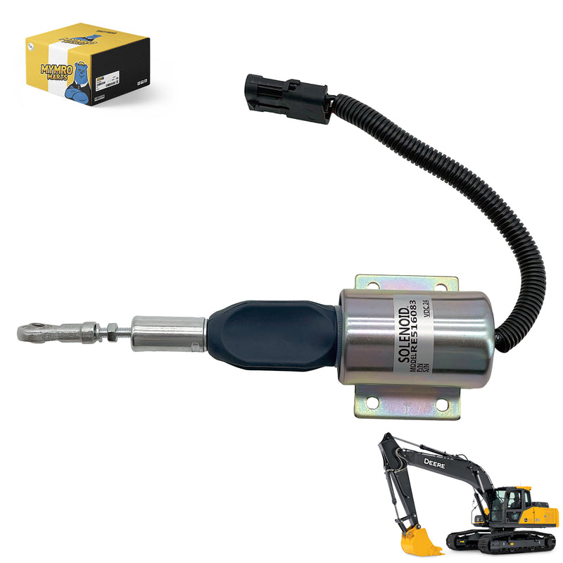 Load image into Gallery viewer, Fuel Shutoff Solenoid RE516083 for John Deere 120 160LC 200LC 230LC 230LCR 270LC 624H TC62H 624HLL 670C 670CH 672CH from MyMROmarts