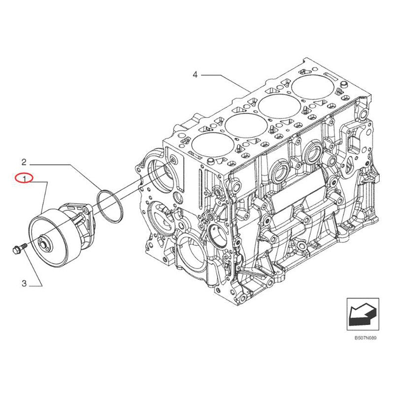 Load image into Gallery viewer, Engine Water Pump 504264335 for CASE 420 420CT 430 435 445 445CT SR220 SR250 SV250 SV300 TR320 TV380 FARMALL 60 70 80 - Engine Parts > Cooling System > Engine Water Pump from MyMROmarts