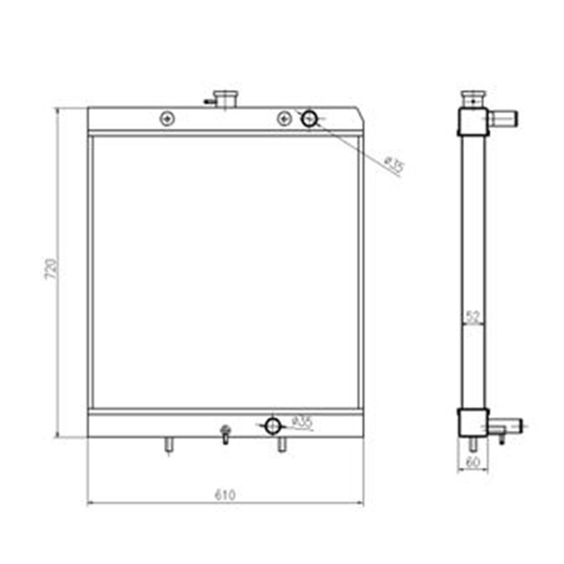 Cargue la imagen en el visor de la galería, Water Tank Engine Radiator for Hyundai Excavator R80-7 - Engine Parts > Cooling System > Engine Radiator from MyMROmarts