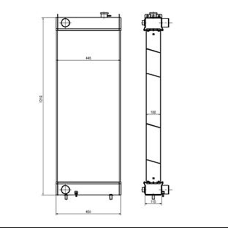 Cargue la imagen en el visor de la galería, Water Tank Engine Radiator LN003410 for Sumitomo Excavator SH450-3 SH450-5 SH460HD-5 - Engine Parts > Cooling System > Engine Radiator from MyMROmarts