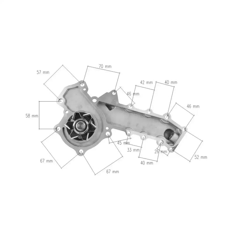 Carica immagine in Galleria Viewer, Engine Water Pump 1K321-73033 1K321-73032 for Kubota Engine D1703 D1803 V2403 V2203 Hyundai Forklift HDF15/18-5 - Engine Parts > Cooling System > Engine Water Pump from My Store